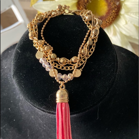 Jewelry - Gold Tone Tassel Bracelet